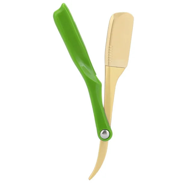 🪒 Navaja Plegable Profesional – Soporte para Cuchilla de Afeitar Facial