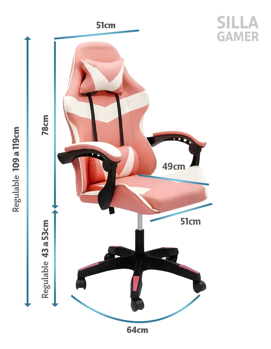 Silla Gamer Pro Giratoria – Comodidad y Estilo para tu hogar o estética