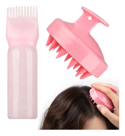 ✨💆‍♀️ Pack Masajeador de Cuero Cabelludo + Aplicador de Tintas y Cremas 💆‍♀️✨