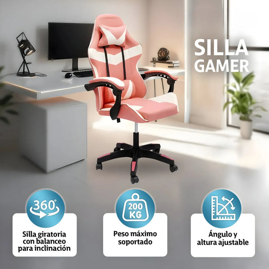 Silla Gamer Pro Giratoria – Comodidad y Estilo para tu hogar o estética