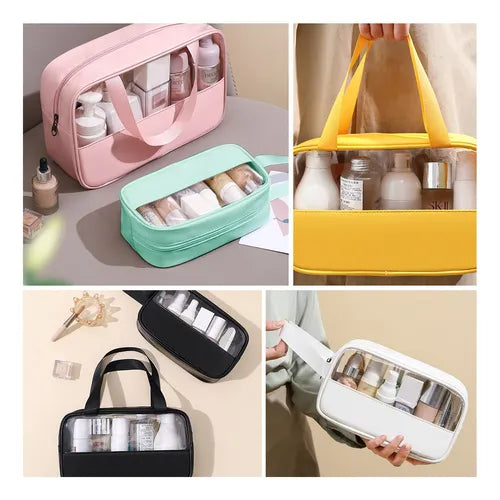👜 Neceser de Viaje 3 en 1 – Portacosméticos Transparente e Impermeable