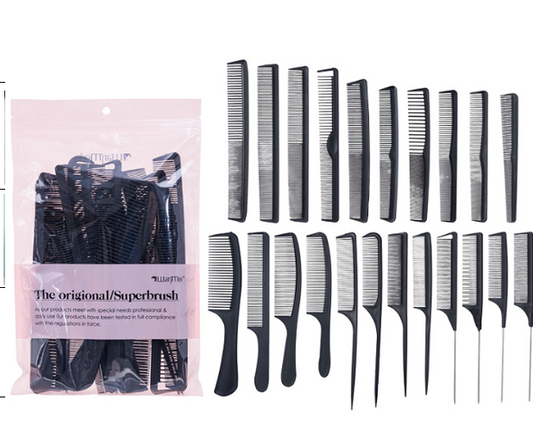 ✂️ Kit de 22 Peines de Peluquería –ABS Resistente al Calor