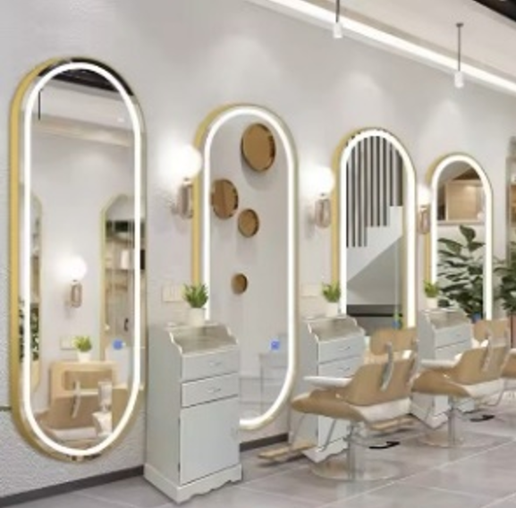 ✨ Espejo  de Barbería Moderno – Estilo Europeo con Luz Espejos